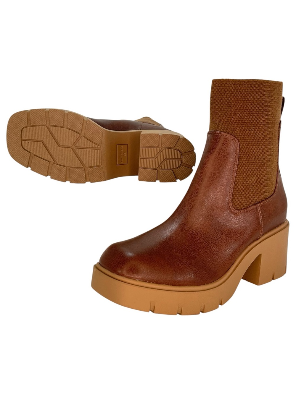 Sun + Stone Verityy Brown Faux Leather Womens Ankle Boots Size 8.5M - Picture 10 of 10